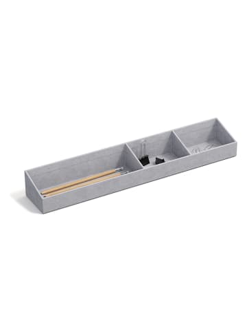 BigsoBox Desktop-organizer "Ellie" lichtgrijs - (B)40 x (H)5 x (D)7 cm