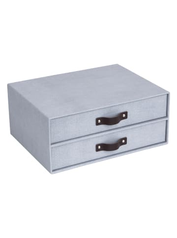 BigsoBox Pudełko "Birger" w kolorze jasnoszarym z szufladami - A4