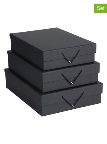 BigsoBox 3-delige set: opbergboxen "Bessie" zwart
