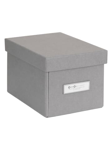 BigsoBox Opbergbox "Kitty" grijs - (B)16 x (H)14 x (D)22,5 cm