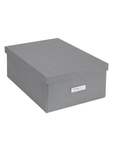 BigsoBox Aufbewahrungsbox "Katia" in Grau - (B)39 x (H)16 x (T)28,5 cm
