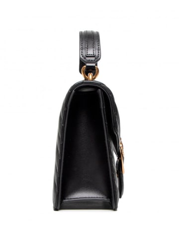 Pinko Leder-Henkeltasche in Schwarz - (B)17,5 x (H)15 x (T)7 cm
