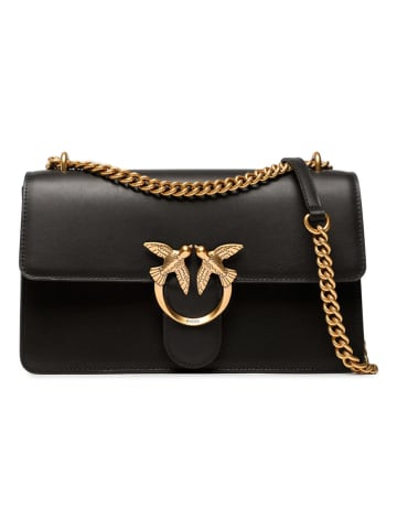 Pinko Leder-Umhängetasche in Schwarz - (B)27 x (H)16 x (T)7 cm