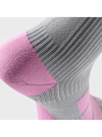 Siroko Functionele sokken "Aoraki" grijs/lichtroze