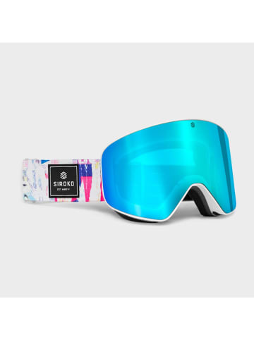 Siroko Unisex-Ski-/ Snowboardbrille "GX Splatter" in Bunt/ Türkis