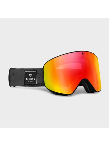 Siroko Unisex-Ski-/ Snowboardbrille "GX Whistler" in Schwarz/ Rot-Gelb