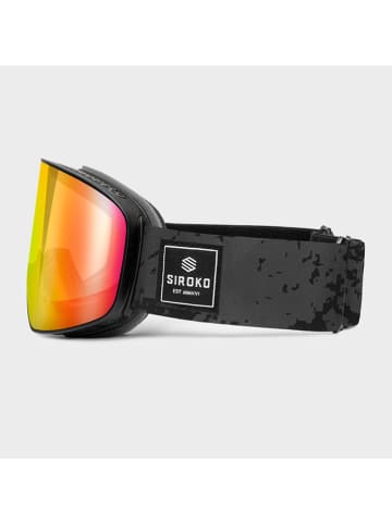 Siroko Unisex-Ski-/ Snowboardbrille "GX Whistler" in Schwarz/ Rot-Gelb