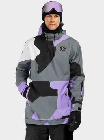 Siroko Softshell Ski-/ Snowboardjacke "Tignes" in Flieder/ Grau