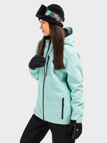 Siroko Softshell Ski-/ Snowboardjacke "Senja" in Türkis
