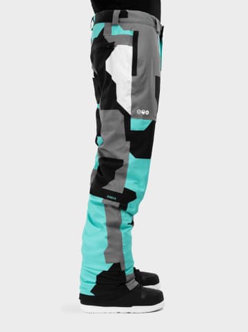Siroko Ski-/snowboardbroek "Sleet" turquoise/grijs