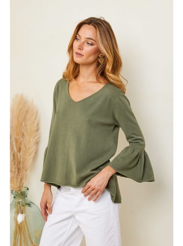 Plume Sweter "Fanie" w kolorze khaki