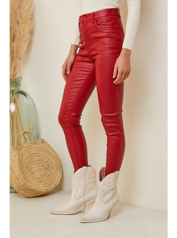 Joséfine Spodnie "Hortense" w kolorze czerwonym