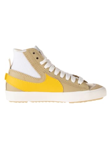 Nike Leder-Sneakers "Blazer Mid '77 Jumbo" in Beige/ Weiß