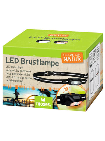 moses. Led-borstlamp "Expedition Natur" wit/rood