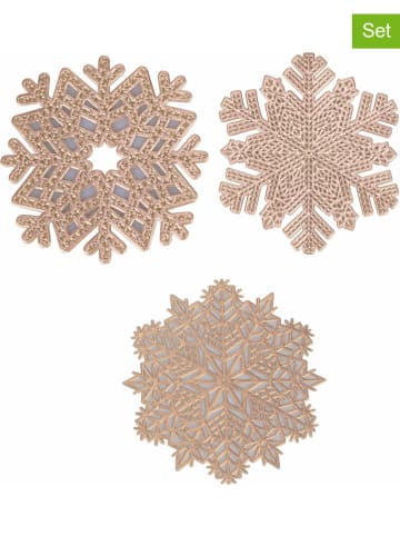 Villa d´Este 6-delige set: onderzetters goudkleurig - Ø 10 cm