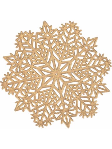 Villa d´Este 6-delige set: onderzetters goudkleurig - Ø 10 cm