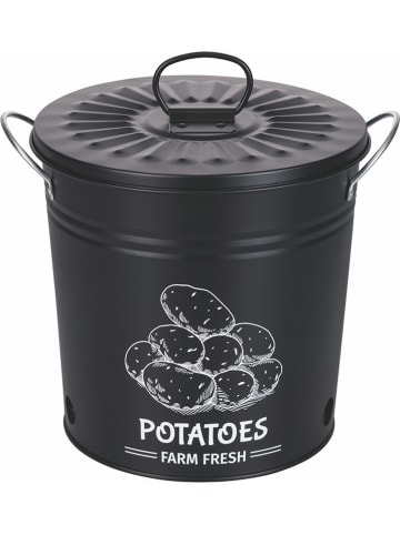 Villa d´Este Aardappelcontainer zwart - (H)22 cm