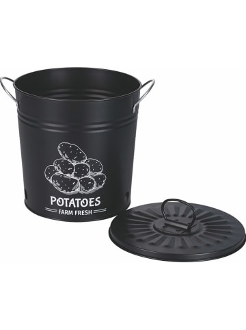 Villa d´Este Aardappelcontainer zwart - (H)22 cm