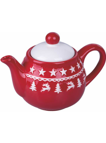Villa d´Este Teekanne in Rot/ Weiß - 520 ml