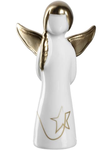 LEONARDO Figurka dekoracyjna "Stella" w kolorze złoto-białym - 7 x 11,7 x 3,7 cm