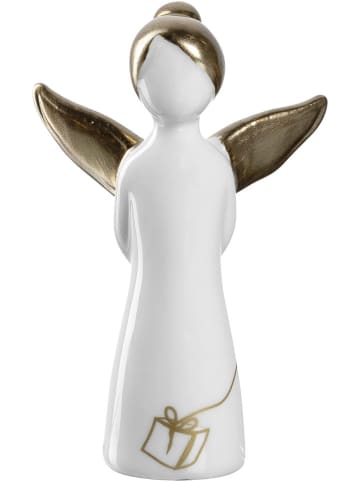 LEONARDO Decoratief figuur "Stella" wit/goudkleurig - (B)5,8 x (H)8,8 x (D)3 cm