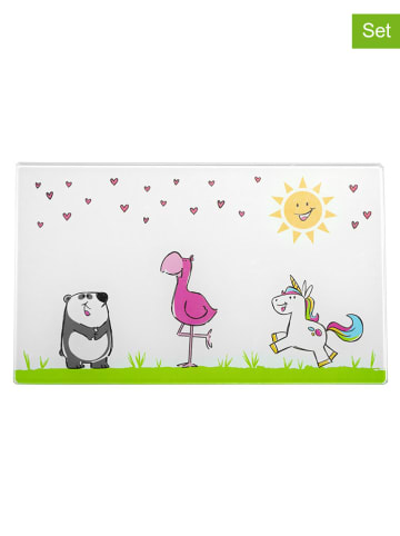 LEONARDO 4-delige set: snijplanken wit - (L)25 x (B)15