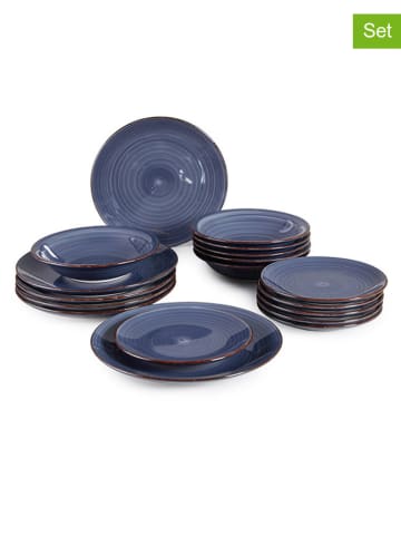 Lifa Living 18-delig tafelservies blauw