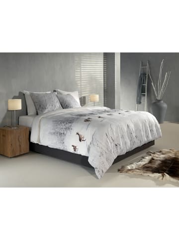 Zo!Home Flanellen beddengoedset "Snowy" wit