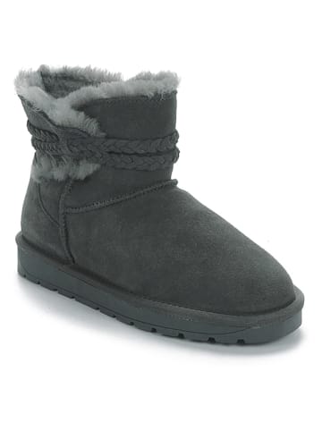 NICEBAY Leder-Winterboots "Leorgie" in Grau
