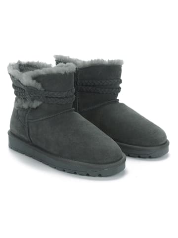 NICEBAY Leren winterboots "Leorgie" grijs