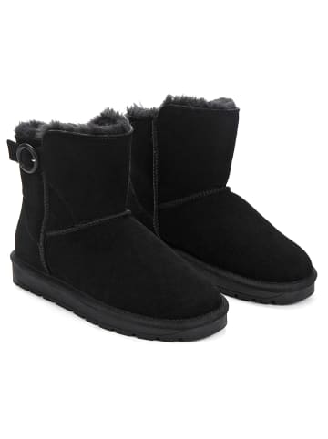 NICEBAY Leder-Winterboots "Lisela" in Schwarz