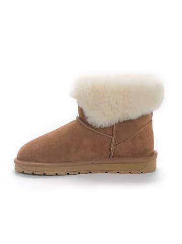 NICEBAY Leren winterboots "Litha" lichtbruin