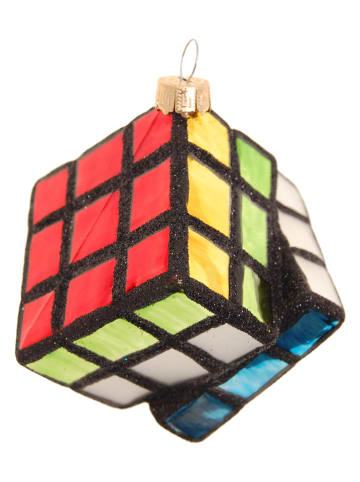 Krebs Glas Lauscha Kerstversiering "Rubiks kubus" meerkleurig - (L)9 cm