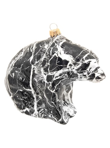Krebs Glas Lauscha Kerstornament zwart - (L)10 cm