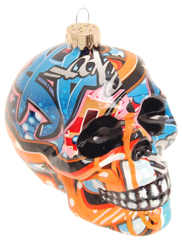Krebs Glas Lauscha Kerstornament "Street Art" meerkleurig - (L)10 cm