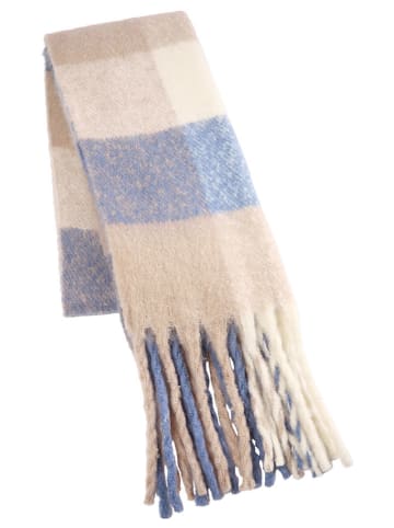NÜMPH Sjaal beige/blauw