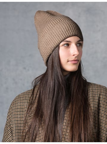 Capo Kaschmir-Mütze in Hellbraun