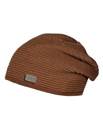 CAPO-authentic headwear Wełniana czapka w kolorze jasnobrązowym