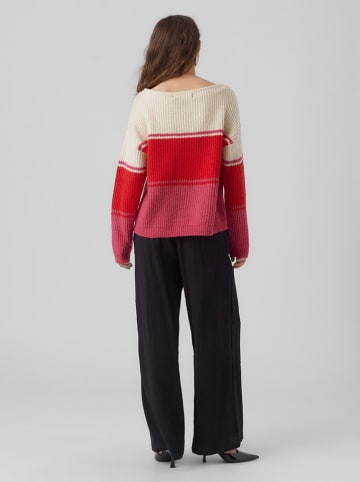 Vero Moda Sweter w kolorze różowo-kremowo-czerwonym