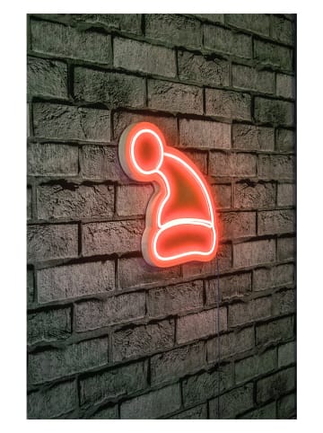 ABERTO DESIGN Dekoracyjna lampa LED w kolorze czerwonym - 28 x 26 cm