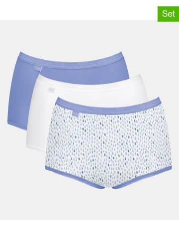 Sloggi Figi high waist (3 pary) w kolorze niebiesko-białym