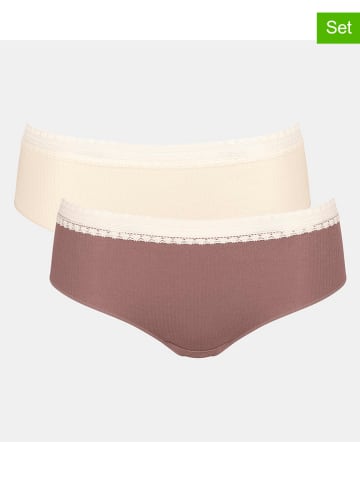 Sloggi 2er-Set: Pantys in Beige/ Braun