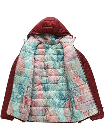 Alpine Pro Dwustronna kurtka pikowana "Eroma" w kolorze bordowo-turkusowym