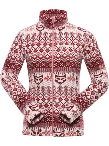 Alpine Pro Fleece vest "Eflina" rood/wit