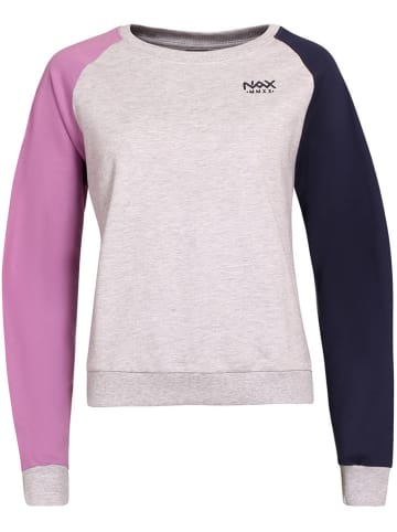 Alpine Pro Bluza "Koleha" w kolorze szaro-jasnoróżowo-granatowym