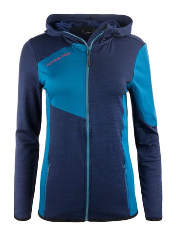 Alpine Pro Fleecejacke "Johera" in Dunkelblau/ Türkis