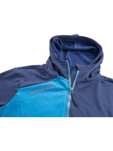 Alpine Pro Fleece vest "Johera" donkerblauw/turquoise
