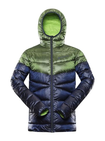 Alpine Pro Doorgestikte jas "Rog" donkerblauw/groen