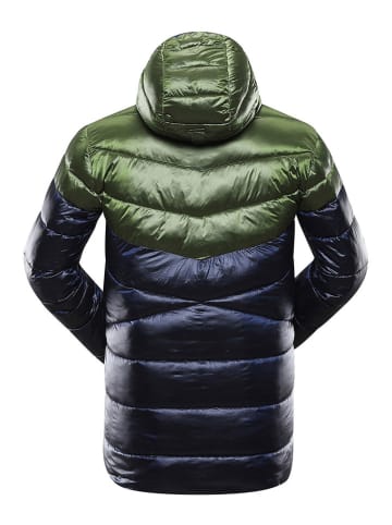 Alpine Pro Doorgestikte jas "Rog" donkerblauw/groen