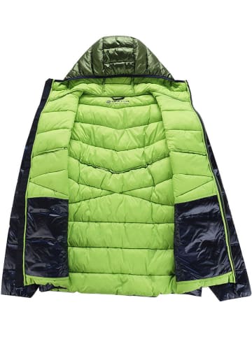 Alpine Pro Doorgestikte jas "Rog" donkerblauw/groen